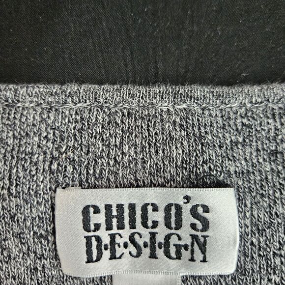 Chicos Design Womens Tank Top Grey Size 3 Linen Blend Pullover Sleeveless - Picture 5 of 12